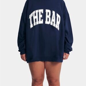 THE BAR navy and blue crewneck